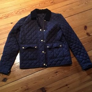 J crew quilted down jacket